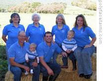 Members of the Salatin family. Joel Salatin is at lower left.