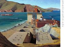 A detail of Ray Strong's painting