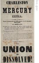 The Charleston Mercury announces the secession of South Carolina