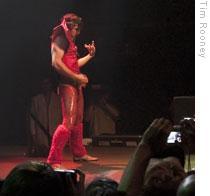 A competitor in this year's Air Guitar Championships
