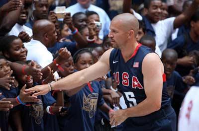 Jason&nbsp;Kidd,&nbsp;member&nbsp;of&nbsp;the&nbsp;2008&nbsp;U.S.&nbsp;Olympic&nbsp;Team&nbsp;for&nbsp;men's&nbsp;basketball,&nbsp;greets&nbsp;fans&nbsp;during&nbsp;a&nbsp;fan&nbsp;celebration&nbsp;at&nbsp;Rockefeller&nbsp;Center&nbsp;in&nbsp;New&nbsp;York,&nbsp;the&nbsp;United&nbsp;States,&nbsp;June&nbsp;30,&nbsp;2008.(Xinhua/Hou&nbsp;Jun)