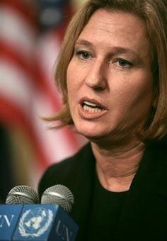Israel's&nbsp;Foreign&nbsp;Minister&nbsp;Tzipi&nbsp;Livni&nbsp;speaks&nbsp;during&nbsp;a&nbsp;press&nbsp;briefing&nbsp;at&nbsp;the&nbsp;United&nbsp;Nations&nbsp;in&nbsp;New&nbsp;York,&nbsp;Thursday&nbsp;July&nbsp;31,&nbsp;2008.(AP&nbsp;Photo)