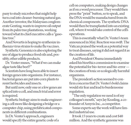 The business of creating life