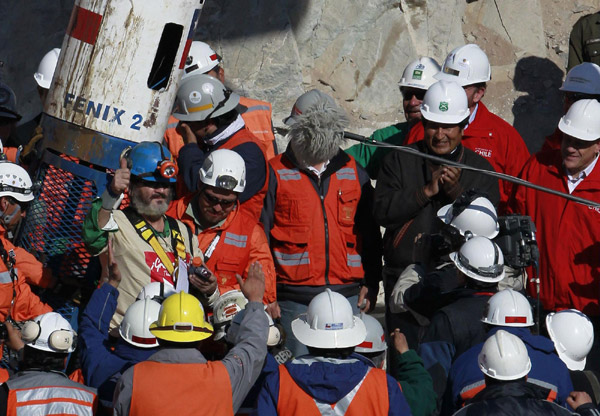 13th trapped Chilean miner brought to surface